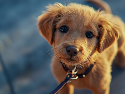 Playful puppy during socialization time